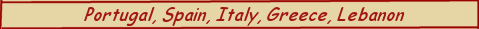 Preliminary Stock Lists - Portugal, Spain, Italy, Greece, Lebanon